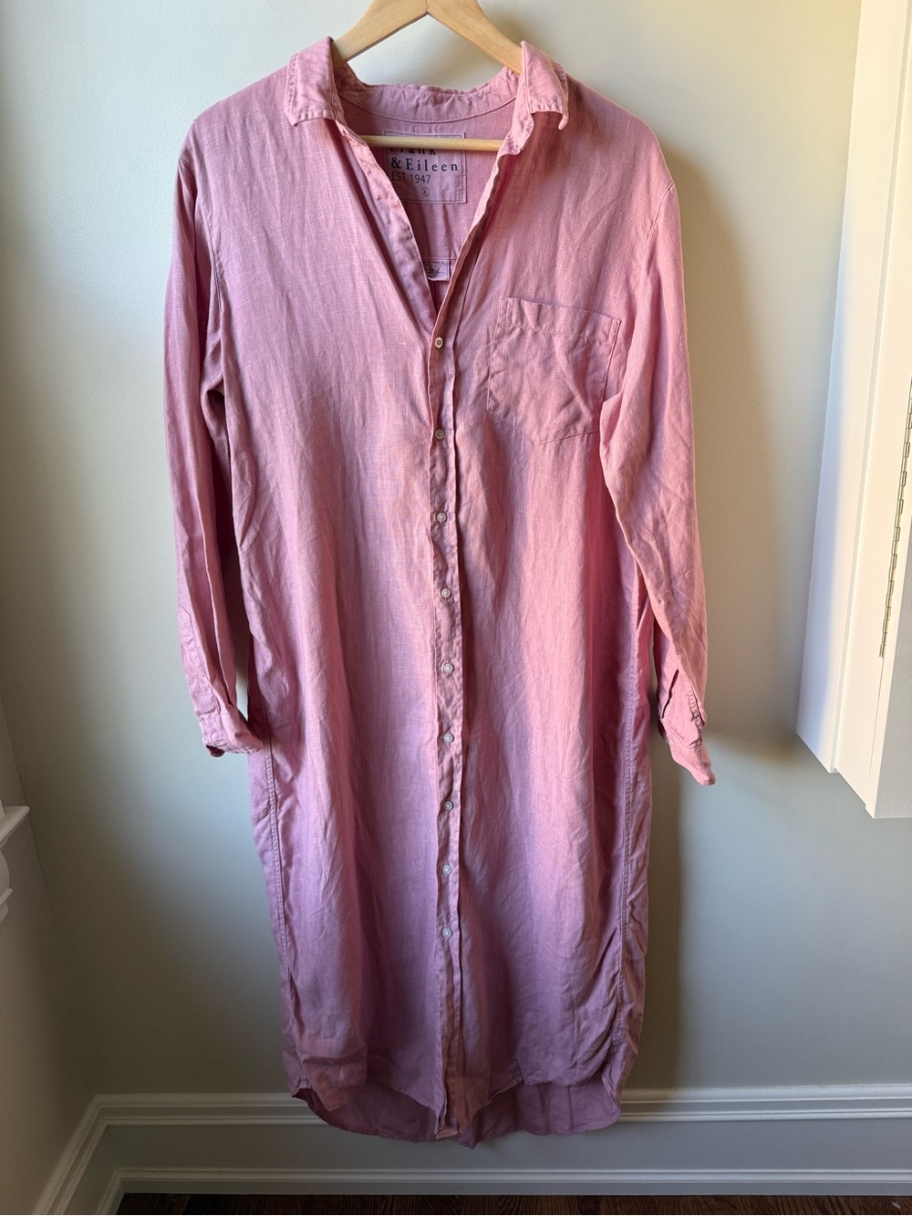 FRANK & EILEEN Rory Shirtdress Dress Maxi Linen Quiet Luxury Old Money Coastal L